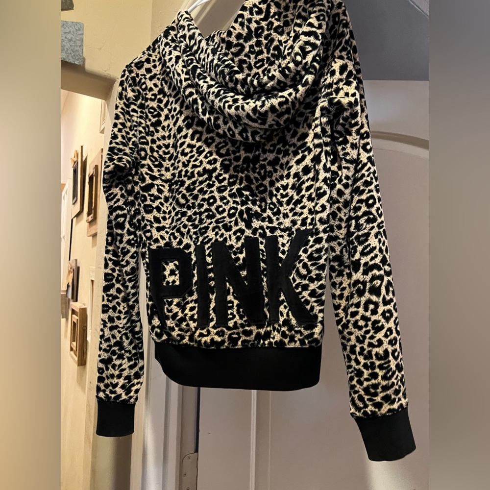 Cheetah print PINK zip up